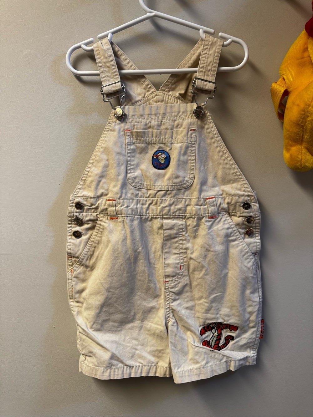 Embroidered Tigger shortalls for toddler